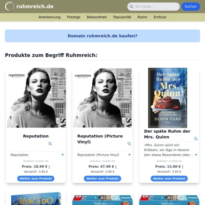 Screenshot ruhmreich.de