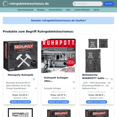 Screenshot ruhrgebietstourismus.de