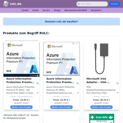 Screenshot rulc.de
