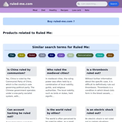 Screenshot ruled-me.com