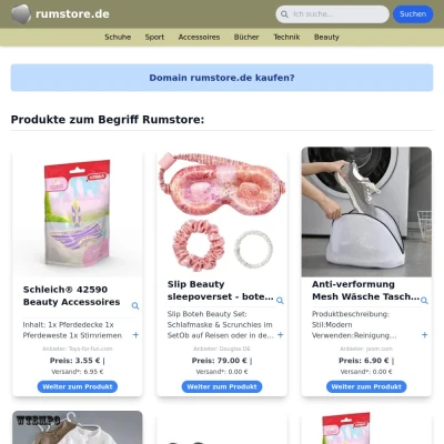 Screenshot rumstore.de