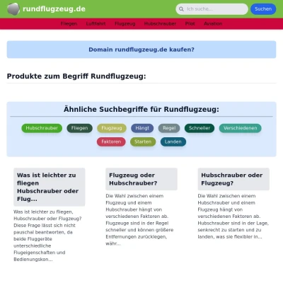 Screenshot rundflugzeug.de