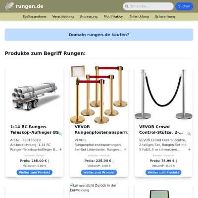 Screenshot rungen.de
