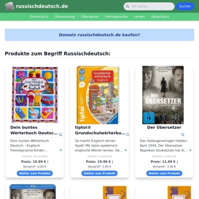 Screenshot russischdeutsch.de