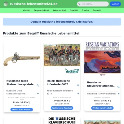 Screenshot russische-lebensmittel24.de