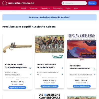 Screenshot russische-reisen.de