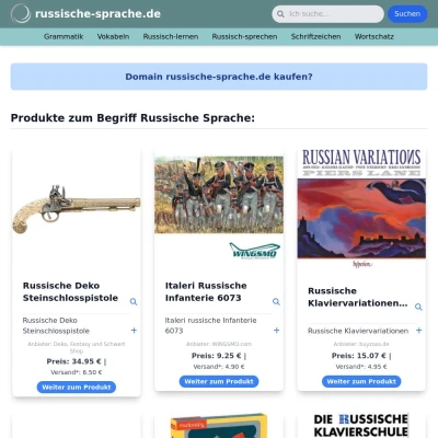 Screenshot russische-sprache.de