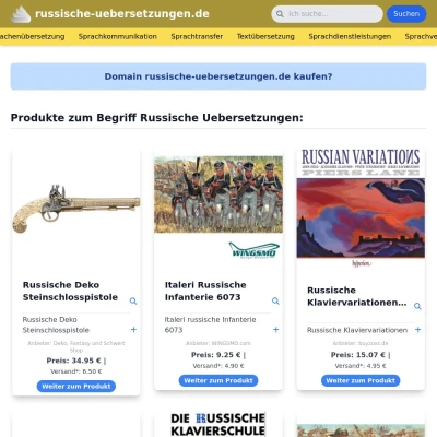 Screenshot russische-uebersetzungen.de