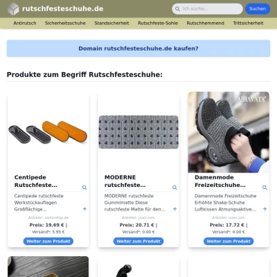 Screenshot rutschfesteschuhe.de