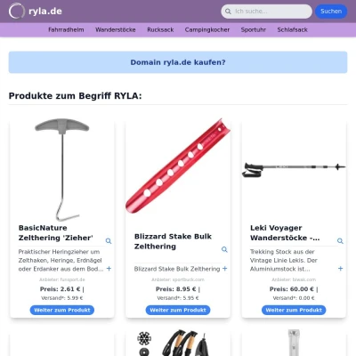Screenshot ryla.de