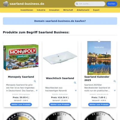 Screenshot saarland-business.de