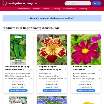 Screenshot saatgutmischung.de