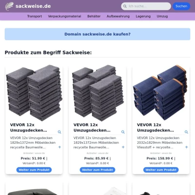 Screenshot sackweise.de