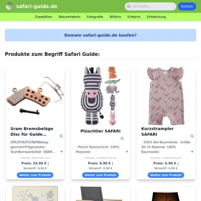 Screenshot safari-guide.de