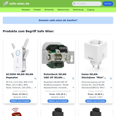 Screenshot safe-wlan.de