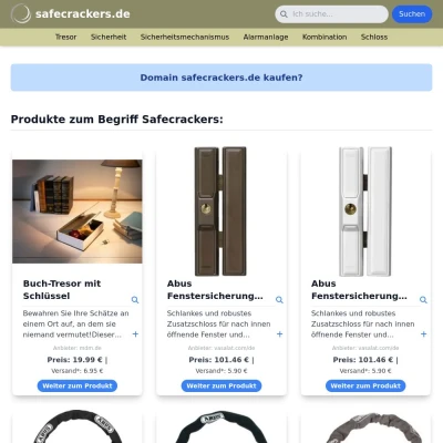 Screenshot safecrackers.de