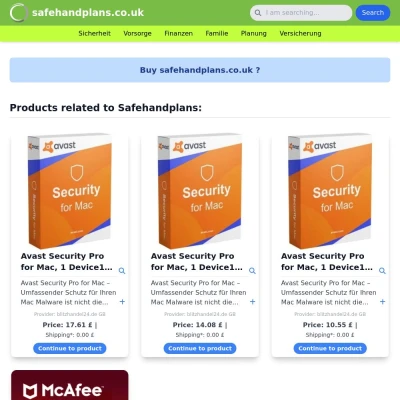 Screenshot safehandplans.co.uk