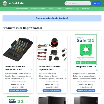 Screenshot safes24.de