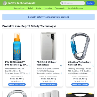 Screenshot safety-technology.de