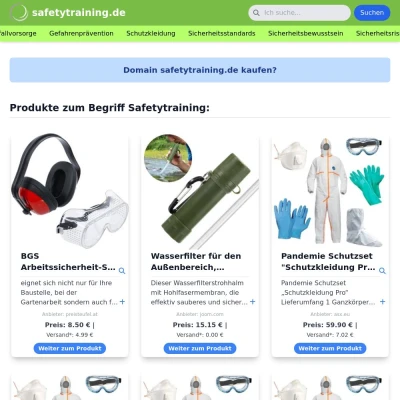 Screenshot safetytraining.de