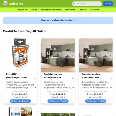 Screenshot safrol.de