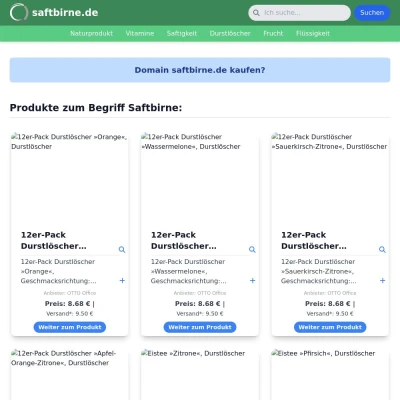 Screenshot saftbirne.de