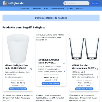 Screenshot saftglas.de