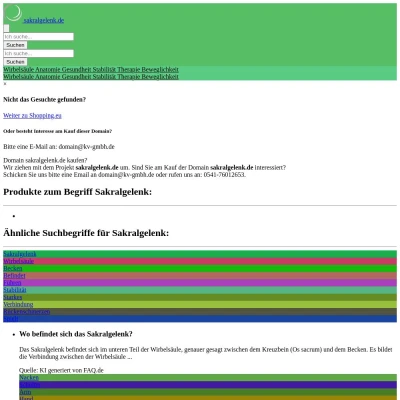 Screenshot sakralgelenk.de