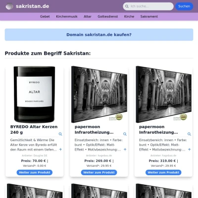 Screenshot sakristan.de