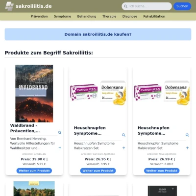 Screenshot sakroiliitis.de