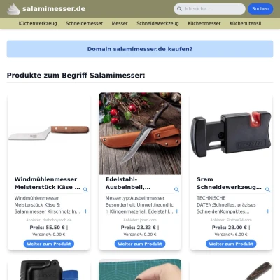 Screenshot salamimesser.de