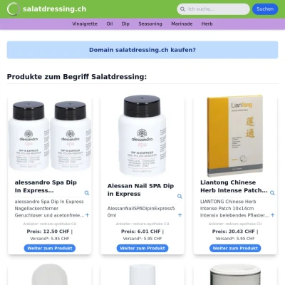 Screenshot salatdressing.ch