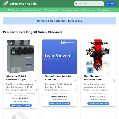 Screenshot sales-channel.de