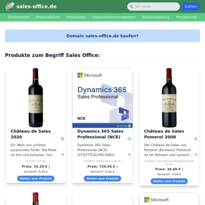 Screenshot sales-office.de