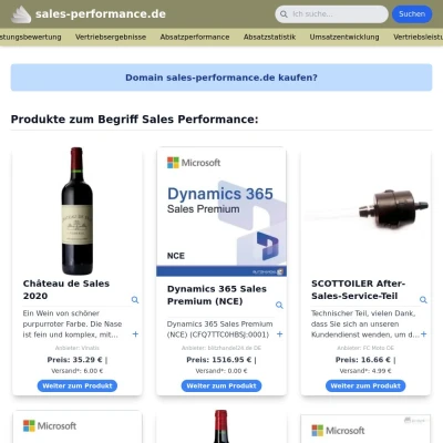 Screenshot sales-performance.de