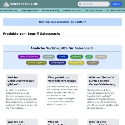 Screenshot salescoach24.de