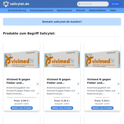 Screenshot salicylat.de