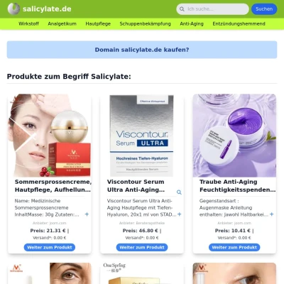 Screenshot salicylate.de