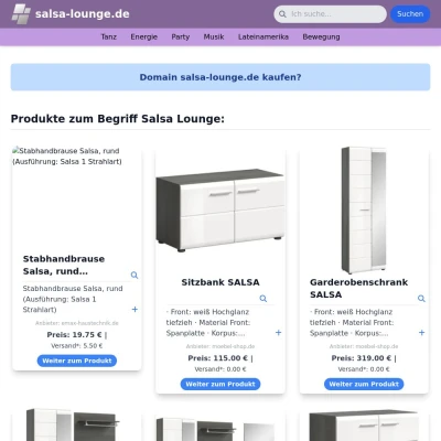 Screenshot salsa-lounge.de