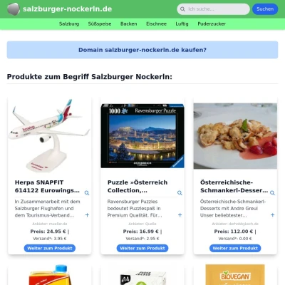 Screenshot salzburger-nockerln.de