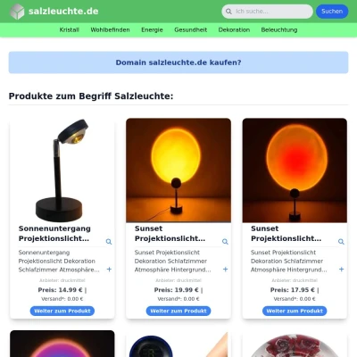 Screenshot salzleuchte.de