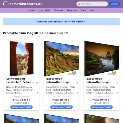 Screenshot samariaschlucht.de