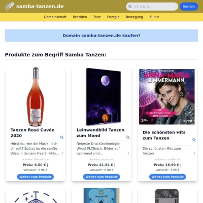 Screenshot samba-tanzen.de