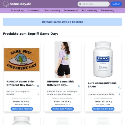 Screenshot same-day.de