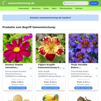 Screenshot samenmischung.de