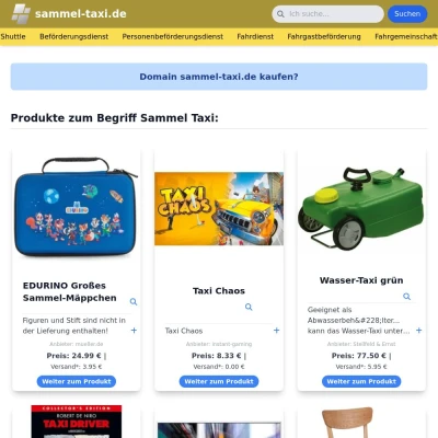 Screenshot sammel-taxi.de