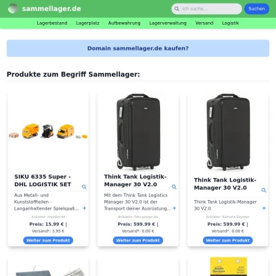 Screenshot sammellager.de