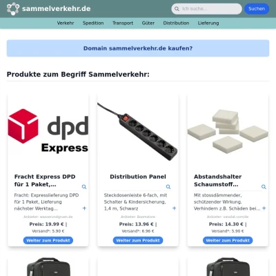 Screenshot sammelverkehr.de