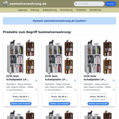 Screenshot sammelverwahrung.de