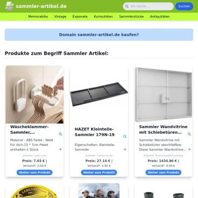 Screenshot sammler-artikel.de